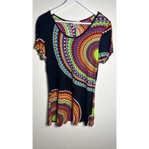 Parsley & Sage Womens Size Small Artsy Art To Wear Boho Lagenlook Tee Shirt‎